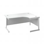 First Radial Right Hand Desk 1800x1200x730mm WhiteWhite KF803249 KF803249