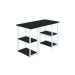 Jemini Soho Desk with Straight Shelves 1200x600x770mm Black/White Leg KF80325 KF80325