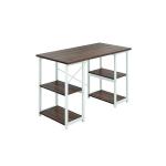 Jemini Soho Desk with Straight Shelves 1200x600x770mm Dark Walnut/White Leg KF80326 KF80326