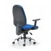 First Arista Aire High Back Ergonomic Operator Chair 675x580x1035-1230mm Blue KF80327 KF80327