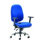 First Arista Aire High Back Ergonomic Operator Chair 675x580x1035-1230mm Blue KF80327 KF80327