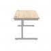 Astin Rectangular Single Upright Cantilever Desk 1400x800x730mm Canadian OakSilver KF803288 KF803288