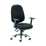First Arista Aire High Back Ergonomic Operator Chair 675x580x1035-1230mm Black KF80331 KF80331