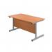 First Rectangular Cantilever Desk 1200x800x730mm BeechSilver KF803317 KF803317