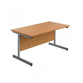 VOW First Rectangular Cantilever Desk 1200x800x730mm Nova OakSilver KF803324 KF803324