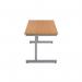 First Rectangular Cantilever Desk 1200x800x730mm Nova OakSilver KF803324 KF803324