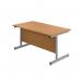 First Rectangular Cantilever Desk 1200x800x730mm Nova OakSilver KF803324 KF803324