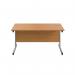 First Rectangular Cantilever Desk 1200x800x730mm Nova OakSilver KF803324 KF803324