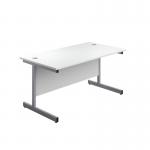 First Rectangular Cantilever Desk 1200x800x730mm White/Silver KF803331 KF803331