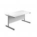 First Rectangular Cantilever Desk 1200x800x730mm White/Silver KF803331 KF803331