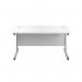 First Rectangular Cantilever Desk 1200x800x730mm White/Silver KF803331 KF803331