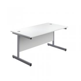 VOW First Rectangular Cantilever Desk 1200x800x730mm WhiteSilver KF803331 KF803331