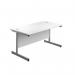 First Rectangular Cantilever Desk 1200x800x730mm WhiteSilver KF803331 KF803331