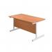 First Rectangular Cantilever Desk 1200x800x730mm Beech/White KF803348 KF803348