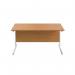 First Rectangular Cantilever Desk 1200x800x730mm Nova Oak/White KF803355 KF803355