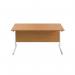 First Rectangular Cantilever Desk 1200x800x730mm Nova OakWhite KF803355 KF803355