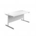 First Rectangular Cantilever Desk 1200x800x730mm White/White KF803362 KF803362