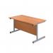 First Rectangular Cantilever Desk 1400x800x730mm Beech/Silver KF803379 KF803379