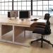 First Rectangular Cantilever Desk 1400x800x730mm Nova Oak/Silver KF803386 KF803386