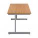 First Rectangular Cantilever Desk 1400x800x730mm Nova OakSilver KF803386 KF803386