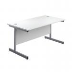 First Rectangular Cantilever Desk 1400x800x730mm White/Silver KF803393 KF803393