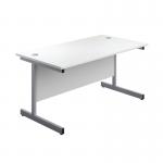 VOW First Rectangular Cantilever Desk 1400x800x730mm WhiteSilver KF803393 KF803393