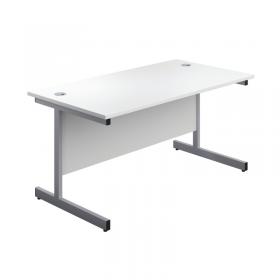 VOW First Rectangular Cantilever Desk 1400x800x730mm WhiteSilver KF803393 KF803393