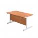 First Rectangular Cantilever Desk 1400x800x730mm Beech/White KF803409 KF803409