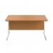 First Rectangular Cantilever Desk 1400x800x730mm Nova Oak/White KF803416 KF803416