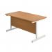 First Rectangular Cantilever Desk 1400x800x730mm Nova OakWhite KF803416 KF803416