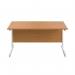 First Rectangular Cantilever Desk 1400x800x730mm Nova OakWhite KF803416 KF803416