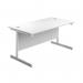 First Rectangular Cantilever Desk 1400x800x730mm WhiteWhite KF803423 KF803423