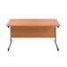 First Rectangular Cantilever Desk 1600x800x730mm BeechSilver KF803430 KF803430
