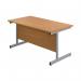 First Rectangular Cantilever Desk 1600x800x730mm Nova OakSilver KF803447 KF803447