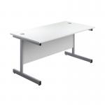 First Rectangular Cantilever Desk 1600x800x730mm White/Silver KF803454 KF803454