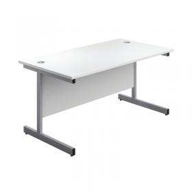 VOW First Rectangular Cantilever Desk 1600x800x730mm WhiteSilver KF803454 KF803454