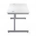 First Rectangular Cantilever Desk 1600x800x730mm WhiteSilver KF803454 KF803454