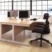 First Rectangular Cantilever Desk 1600x800x730mm WhiteSilver KF803454 KF803454