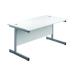 First Rectangular Cantilever Desk 1600x800x730mm White/Silver KF803454