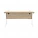 Astin Rectangular Single Upright Cantilever Desk 1400x600x730mm Canadian OakArctic White KF803457 KF803457