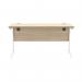Astin Rectangular Single Upright Cantilever Desk 1400x600x730mm Canadian OakArctic White KF803457 KF803457