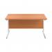 First Rectangular Cantilever Desk 1600x800x730mm BeechWhite KF803461 KF803461