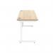 Astin Rectangular Single Upright Cantilever Desk 1600x600x730mm Canadian OakArctic White KF803467 KF803467