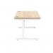 Astin Rectangular Single Upright Cantilever Desk 1200x800x730mm Canadian Oak/Arctic White KF803477 KF803477