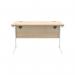 Astin Rectangular Single Upright Cantilever Desk 1200x800x730mm Canadian Oak/Arctic White KF803477 KF803477