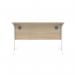 Astin Rectangular Single Upright Cantilever Desk 1200x800x730mm Canadian OakArctic White KF803477 KF803477