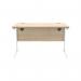 Astin Rectangular Single Upright Cantilever Desk 1200x800x730mm Canadian OakArctic White KF803477 KF803477