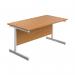 First Rectangular Cantilever Desk 1600x800x730mm Nova Oak/White KF803478 KF803478