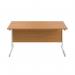 First Rectangular Cantilever Desk 1600x800x730mm Nova Oak/White KF803478 KF803478