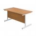 First Rectangular Cantilever Desk 1600x800x730mm Nova OakWhite KF803478 KF803478